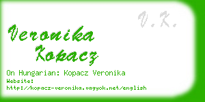 veronika kopacz business card